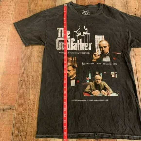 The Godfather men's size small black graphic short sleeve crewneck t-shirt - Picture 6 of 6